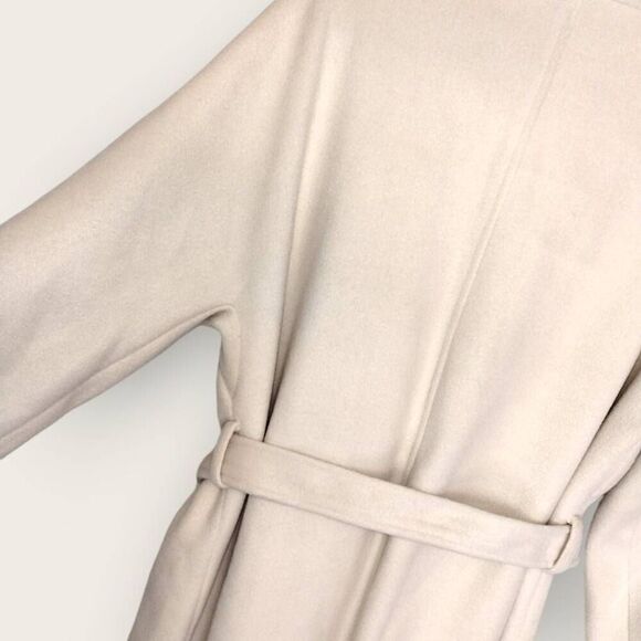 Commense Womens Coat Sz Large Cream Knee Length Trench Glamcore Classicore - Picture 11 of 15